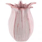 Wazon ceramiczny Midas kształt kwiata różowy